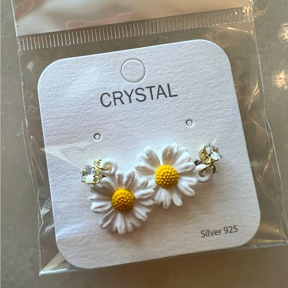 S925 Post Silver Needle Fashions earrings - Picture 2 of 2